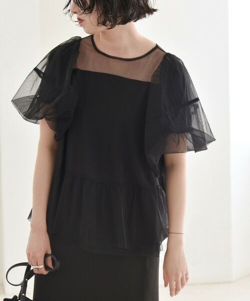 SHIPS / シップス カットソー | quaranciel:〈手洗い可能〉チュール パフスリーブ ドッキング プルオーバー | 詳細22