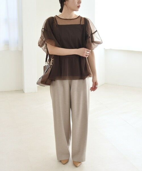 SHIPS / シップス カットソー | quaranciel:〈手洗い可能〉チュール パフスリーブ ドッキング プルオーバー | 詳細25