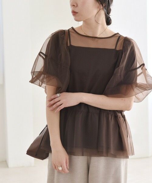 SHIPS / シップス カットソー | quaranciel:〈手洗い可能〉チュール パフスリーブ ドッキング プルオーバー | 詳細27