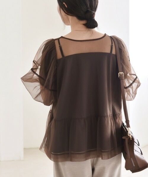 SHIPS / シップス カットソー | quaranciel:〈手洗い可能〉チュール パフスリーブ ドッキング プルオーバー | 詳細28