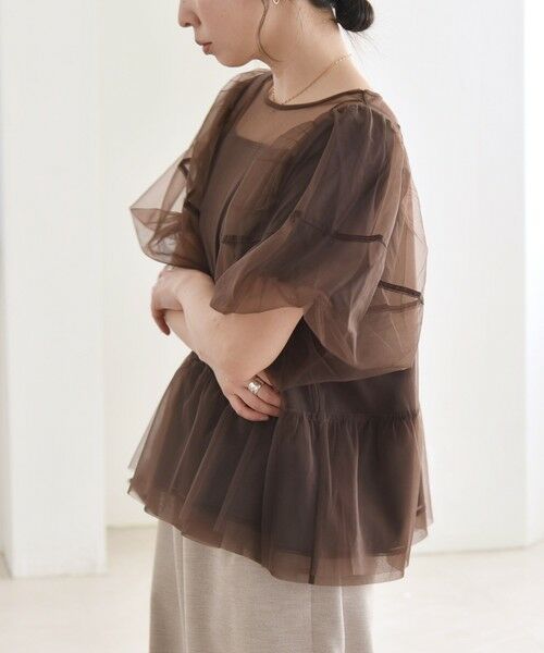 SHIPS / シップス カットソー | quaranciel:〈手洗い可能〉チュール パフスリーブ ドッキング プルオーバー | 詳細29