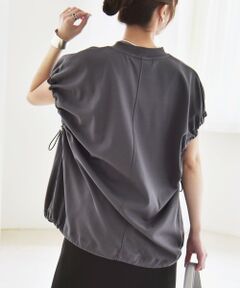 SHIPS / シップス Tシャツ | quaranciel:〈接触冷感/汗染み防止加工/洗濯機可能〉ドロスト ギャザー チュニック TEE