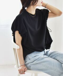 SHIPS / シップス Tシャツ | quaranciel:〈接触冷感/汗染み防止加工/洗濯機可能〉ドロスト ギャザー チュニック TEE