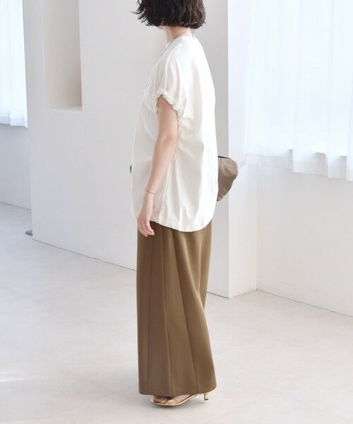 SHIPS / シップス Tシャツ | quaranciel:〈接触冷感/汗染み防止加工/洗濯機可能〉ドロスト ギャザー チュニック TEE | 詳細10