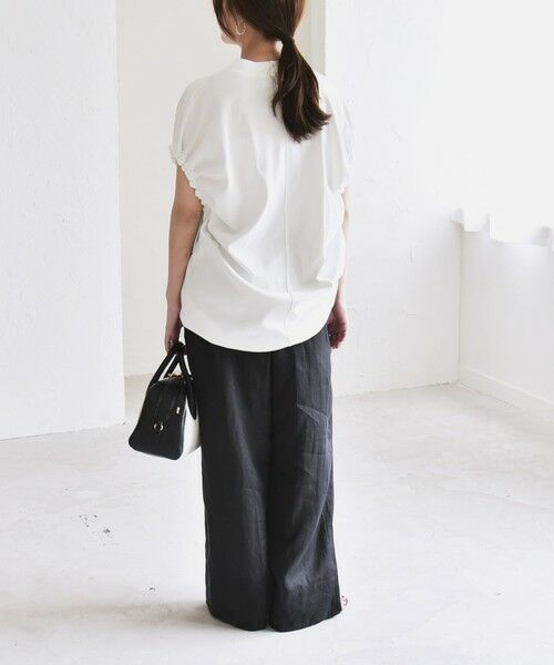 SHIPS / シップス Tシャツ | quaranciel:〈接触冷感/汗染み防止加工/洗濯機可能〉ドロスト ギャザー チュニック TEE | 詳細2