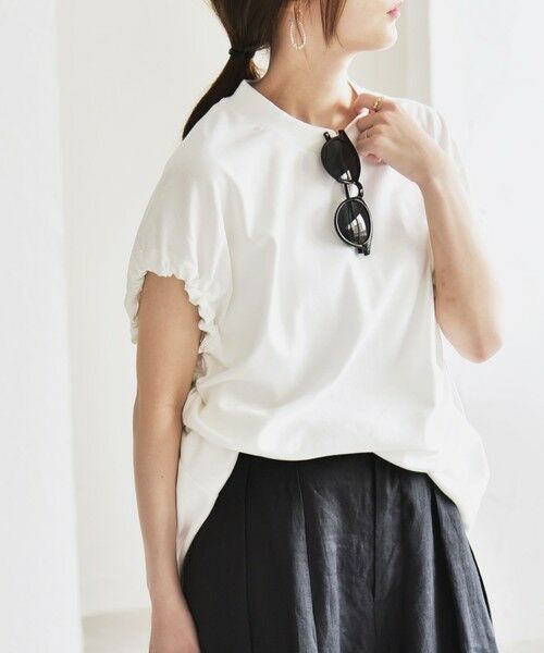 SHIPS / シップス Tシャツ | quaranciel:〈接触冷感/汗染み防止加工/洗濯機可能〉ドロスト ギャザー チュニック TEE | 詳細3