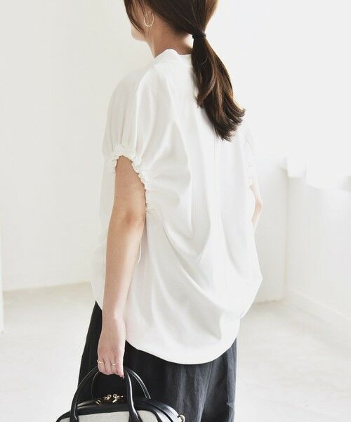 SHIPS / シップス Tシャツ | quaranciel:〈接触冷感/汗染み防止加工/洗濯機可能〉ドロスト ギャザー チュニック TEE | 詳細5