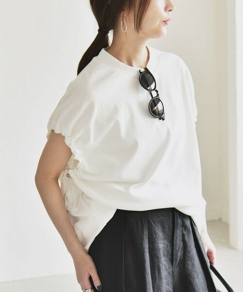 SHIPS / シップス Tシャツ | quaranciel:〈接触冷感/汗染み防止加工/洗濯機可能〉ドロスト ギャザー チュニック TEE | 詳細7