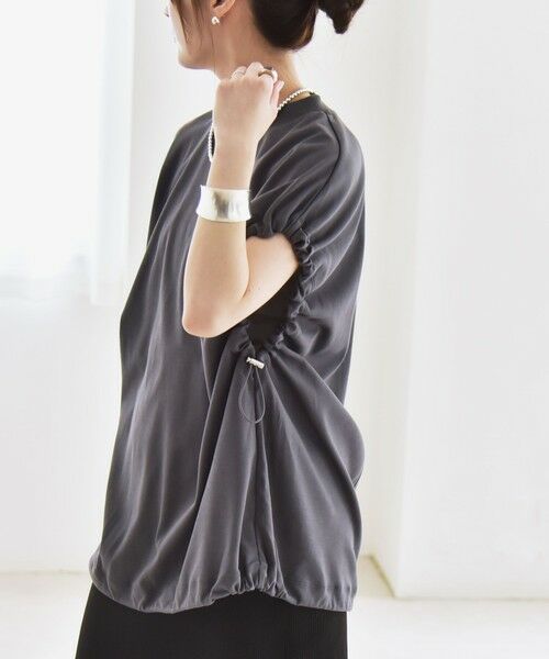 SHIPS / シップス Tシャツ | quaranciel:〈接触冷感/汗染み防止加工/洗濯機可能〉ドロスト ギャザー チュニック TEE | 詳細17