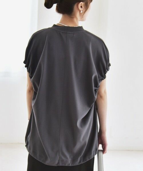 SHIPS / シップス Tシャツ | quaranciel:〈接触冷感/汗染み防止加工/洗濯機可能〉ドロスト ギャザー チュニック TEE | 詳細18