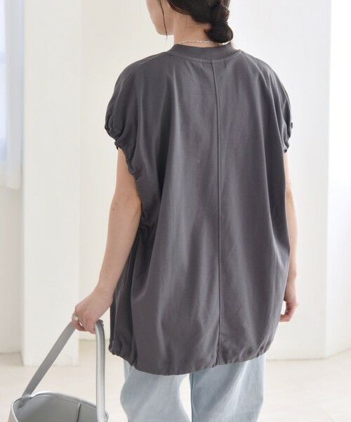 SHIPS / シップス Tシャツ | quaranciel:〈接触冷感/汗染み防止加工/洗濯機可能〉ドロスト ギャザー チュニック TEE | 詳細28