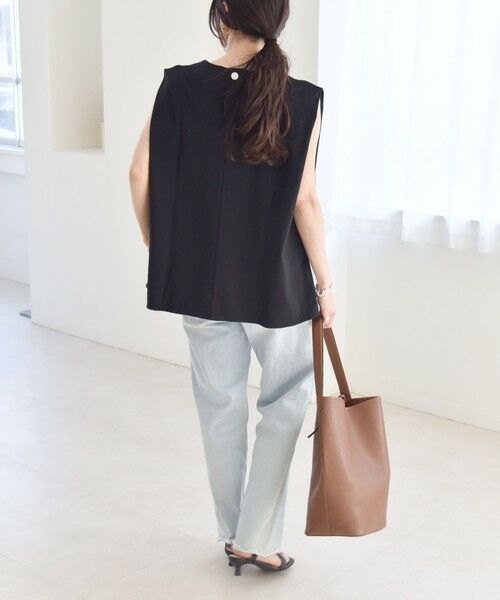 SHIPS / シップス Tシャツ | quaranciel:〈接触冷感/汗染み防止加工/洗濯機可能〉Vネック ノースリーブ プルオーバー | 詳細26