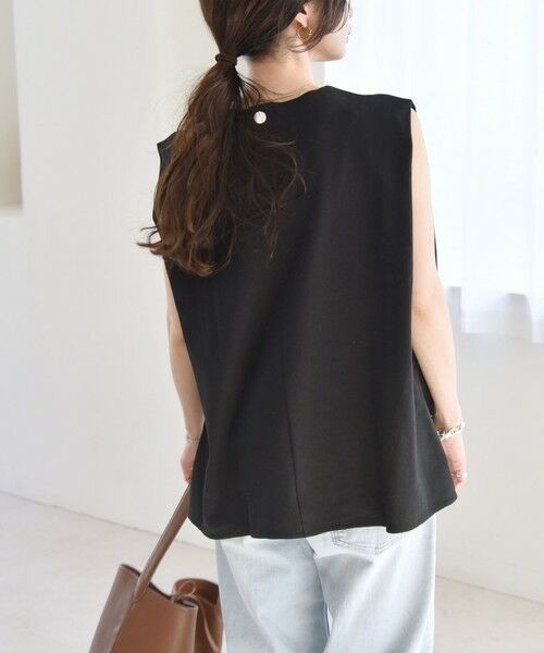 SHIPS / シップス Tシャツ | quaranciel:〈接触冷感/汗染み防止加工/洗濯機可能〉Vネック ノースリーブ プルオーバー | 詳細28