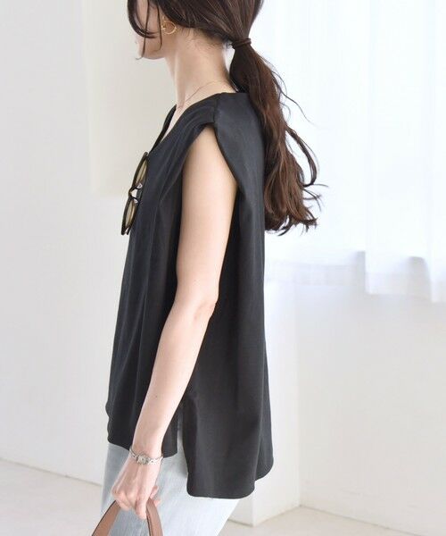 SHIPS / シップス Tシャツ | quaranciel:〈接触冷感/汗染み防止加工/洗濯機可能〉Vネック ノースリーブ プルオーバー | 詳細29