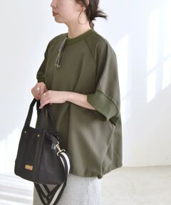 SHIPS / シップス Tシャツ | quaranciel:〈洗濯機可能〉ライト ポンチ ハーフスリーブ ドロスト ルーズ TEE