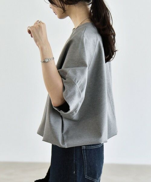 SHIPS / シップス Tシャツ | 《一部追加予約》quaranciel:〈洗濯機可能〉ライト ポンチ ハーフスリーブ ドロスト ルーズ TEE | 詳細20