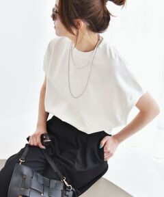 SHIPS / シップス Tシャツ | quaranciel:〈洗濯機可能〉ライト ポンチ コンパクト フレンチスリーブ TEE