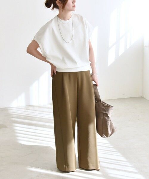 SHIPS / シップス Tシャツ | quaranciel:〈洗濯機可能〉ライト ポンチ コンパクト フレンチスリーブ TEE | 詳細10