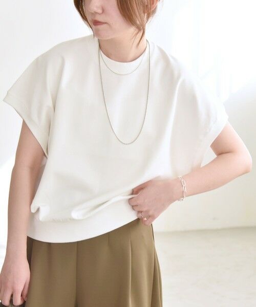 SHIPS / シップス Tシャツ | quaranciel:〈洗濯機可能〉ライト ポンチ コンパクト フレンチスリーブ TEE | 詳細12