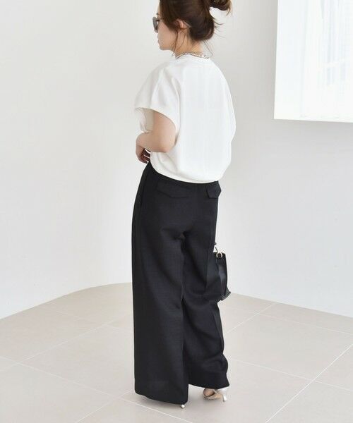 SHIPS / シップス Tシャツ | quaranciel:〈洗濯機可能〉ライト ポンチ コンパクト フレンチスリーブ TEE | 詳細2