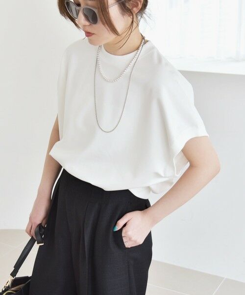 SHIPS / シップス Tシャツ | quaranciel:〈洗濯機可能〉ライト ポンチ コンパクト フレンチスリーブ TEE | 詳細3