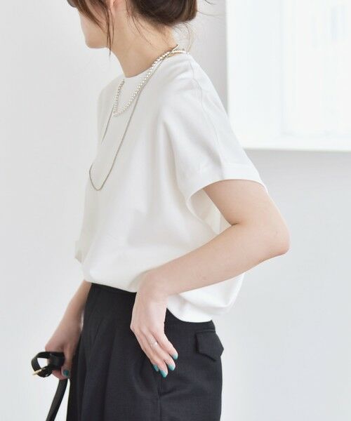 SHIPS / シップス Tシャツ | quaranciel:〈洗濯機可能〉ライト ポンチ コンパクト フレンチスリーブ TEE | 詳細4