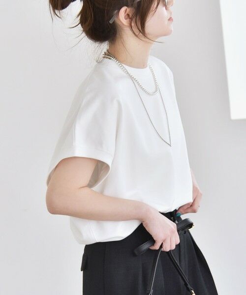 SHIPS / シップス Tシャツ | quaranciel:〈洗濯機可能〉ライト ポンチ コンパクト フレンチスリーブ TEE | 詳細6
