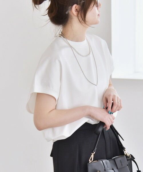 SHIPS / シップス Tシャツ | quaranciel:〈洗濯機可能〉ライト ポンチ コンパクト フレンチスリーブ TEE | 詳細9