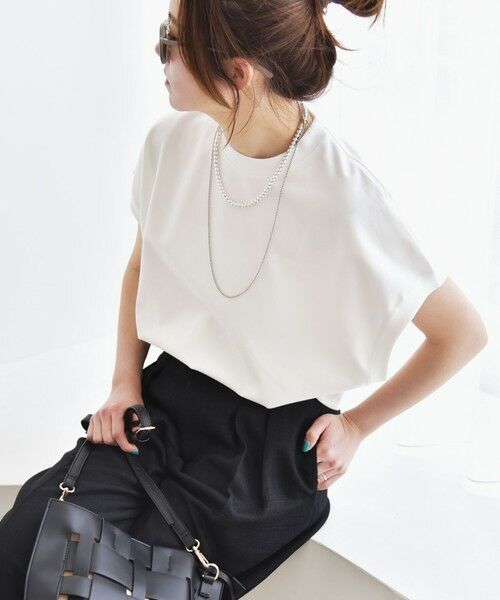 SHIPS for women/シップスウィメン 《予約》quaranciel:〈洗濯機可能〉ライト ポンチ コンパクト フレンチスリーブ TEE オフホワイト ONE SIZE SHIPS for women/シップスウィメン 《予約》quaranciel:〈洗濯機可能〉ライト ポンチ コンパクト フレンチスリーブ TEE オフホワイト ONE SIZE