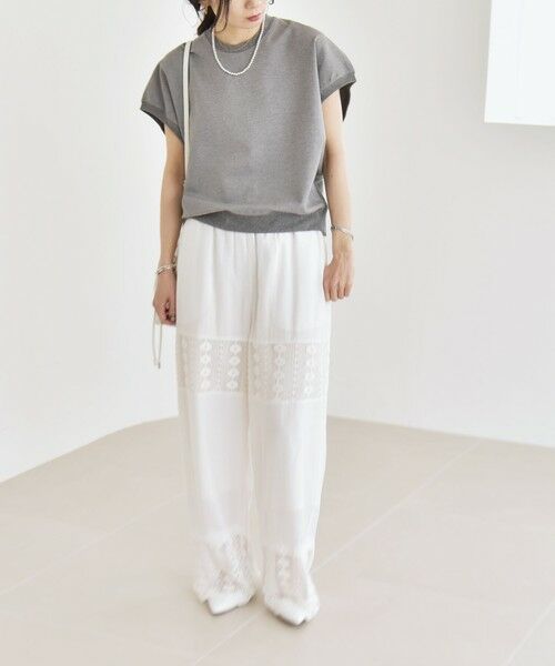 SHIPS / シップス Tシャツ | quaranciel:〈洗濯機可能〉ライト ポンチ コンパクト フレンチスリーブ TEE | 詳細15