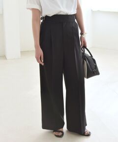 SHIPS / シップス その他パンツ | quaranciel:〈洗濯機可能〉ウーステッド ハイウエスト グルカ ワイド パンツ