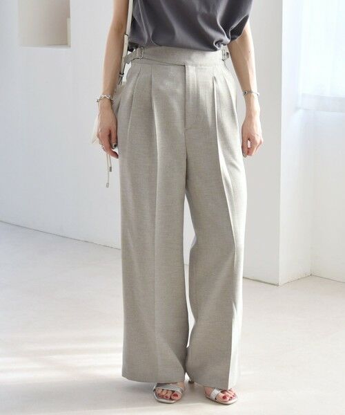 SHIPS / シップス その他パンツ | quaranciel:〈洗濯機可能〉ウーステッド ハイウエスト グルカ ワイド パンツ | 詳細3