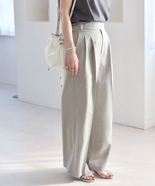 SHIPS / シップス その他パンツ | quaranciel:〈洗濯機可能〉ウーステッド ハイウエスト グルカ ワイド パンツ | 詳細6