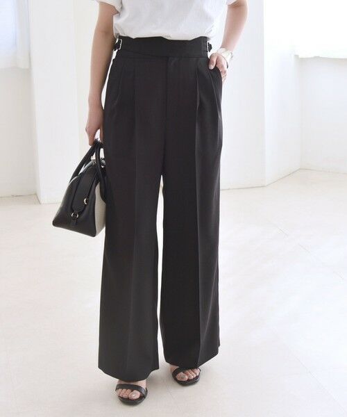 SHIPS / シップス その他パンツ | quaranciel:〈洗濯機可能〉ウーステッド ハイウエスト グルカ ワイド パンツ | 詳細15