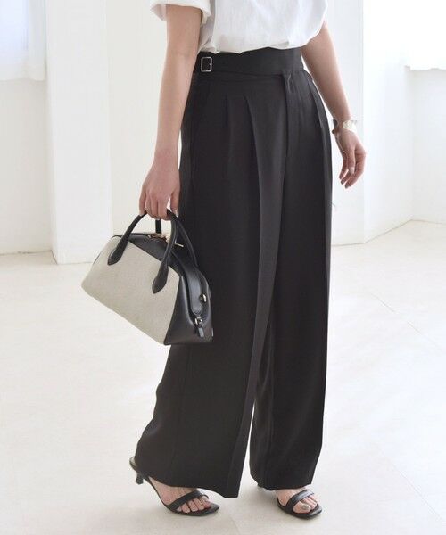 SHIPS / シップス その他パンツ | quaranciel:〈洗濯機可能〉ウーステッド ハイウエスト グルカ ワイド パンツ | 詳細16