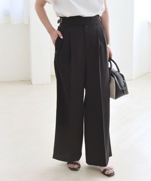 SHIPS / シップス その他パンツ | quaranciel:〈洗濯機可能〉ウーステッド ハイウエスト グルカ ワイド パンツ | 詳細17