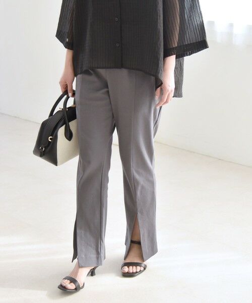 SHIPS / シップス その他パンツ | quaranciel:〈接触冷感/汗染み防止加工/洗濯機可能〉スリット イージー パンツ | 詳細3