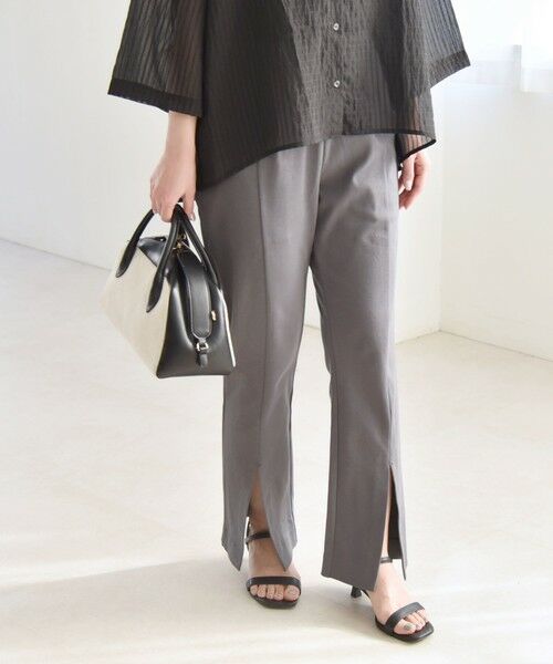 SHIPS / シップス その他パンツ | quaranciel:〈接触冷感/汗染み防止加工/洗濯機可能〉スリット イージー パンツ | 詳細4