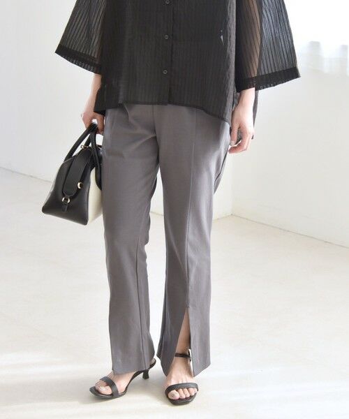 SHIPS / シップス その他パンツ | quaranciel:〈接触冷感/汗染み防止加工/洗濯機可能〉スリット イージー パンツ | 詳細5