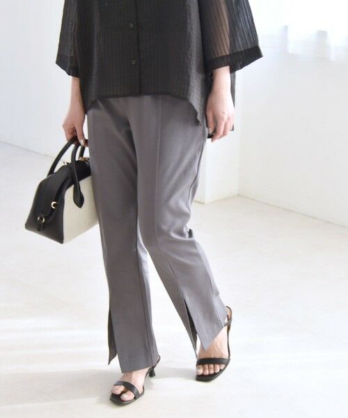 SHIPS / シップス その他パンツ | quaranciel:〈接触冷感/汗染み防止加工/洗濯機可能〉スリット イージー パンツ | 詳細7