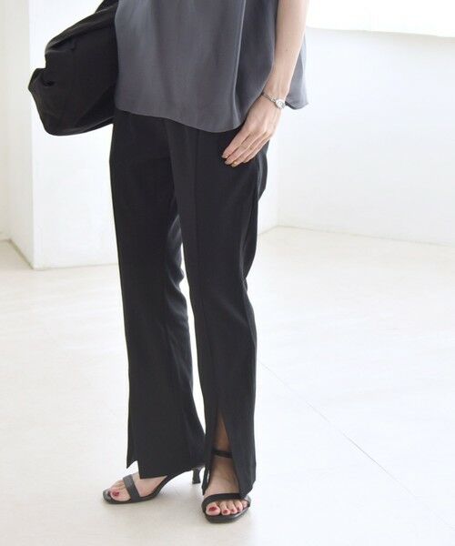 SHIPS / シップス その他パンツ | quaranciel:〈接触冷感/汗染み防止加工/洗濯機可能〉スリット イージー パンツ | 詳細24