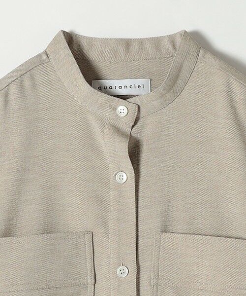 SHIPS / シップス ロング・マキシ丈ワンピース | quaranciel:〈洗濯機可能〉ウーステッド ノースリーブ バンドカラー シャツ ワンピース | 詳細14