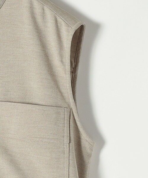 SHIPS / シップス ロング・マキシ丈ワンピース | quaranciel:〈洗濯機可能〉ウーステッド ノースリーブ バンドカラー シャツ ワンピース | 詳細15