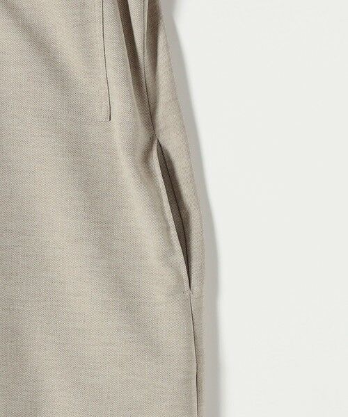 SHIPS / シップス ロング・マキシ丈ワンピース | quaranciel:〈洗濯機可能〉ウーステッド ノースリーブ バンドカラー シャツ ワンピース | 詳細16