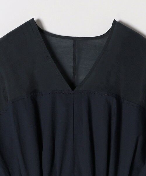 SHIPS / シップス ロング・マキシ丈ワンピース | quaranciel :〈洗濯機可能〉シアー ドッキング Vネック フレンチスリーブ ワンピース | 詳細27