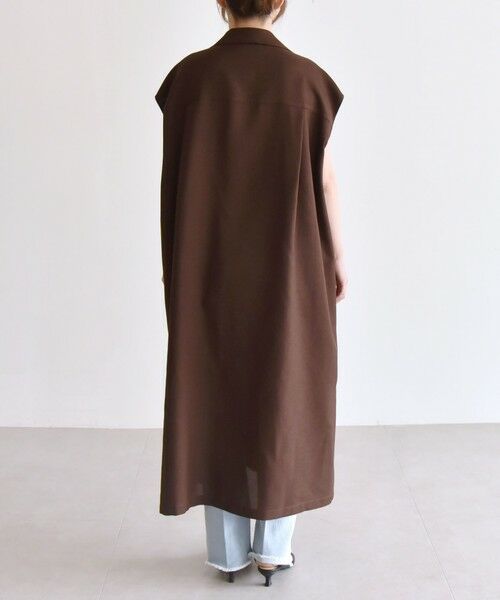 SHIPS / シップス ロング・マキシ丈ワンピース | quaranciel:〈洗濯機可能〉リネン ライク スキッパー シャツ ワンピース＆パンツ セットアップ | 詳細21