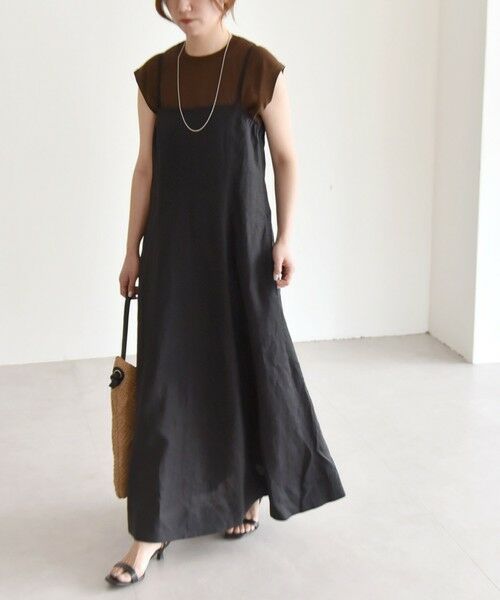 SHIPS / シップス ロング・マキシ丈ワンピース | quaranciel:〈洗濯機可能〉フラックス リネン キャミソール ワンピース | 詳細2