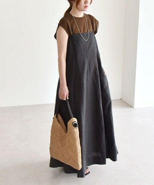 SHIPS / シップス ロング・マキシ丈ワンピース | quaranciel:〈洗濯機可能〉フラックス リネン キャミソール ワンピース | 詳細3