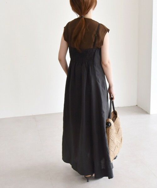 SHIPS / シップス ロング・マキシ丈ワンピース | quaranciel:〈洗濯機可能〉フラックス リネン キャミソール ワンピース | 詳細4