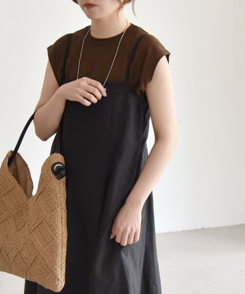 SHIPS / シップス ロング・マキシ丈ワンピース | quaranciel:〈洗濯機可能〉フラックス リネン キャミソール ワンピース | 詳細7